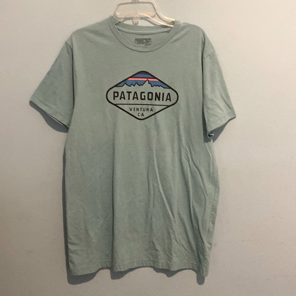 Patagonia Teal Women’s Tshirt Slim Fit Size Medium